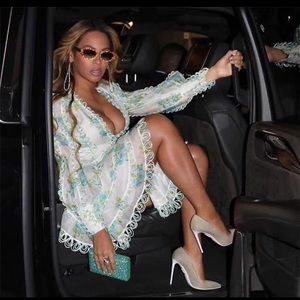 🎈DEAL 🎈Blue Sexy V-neck Floral Dress